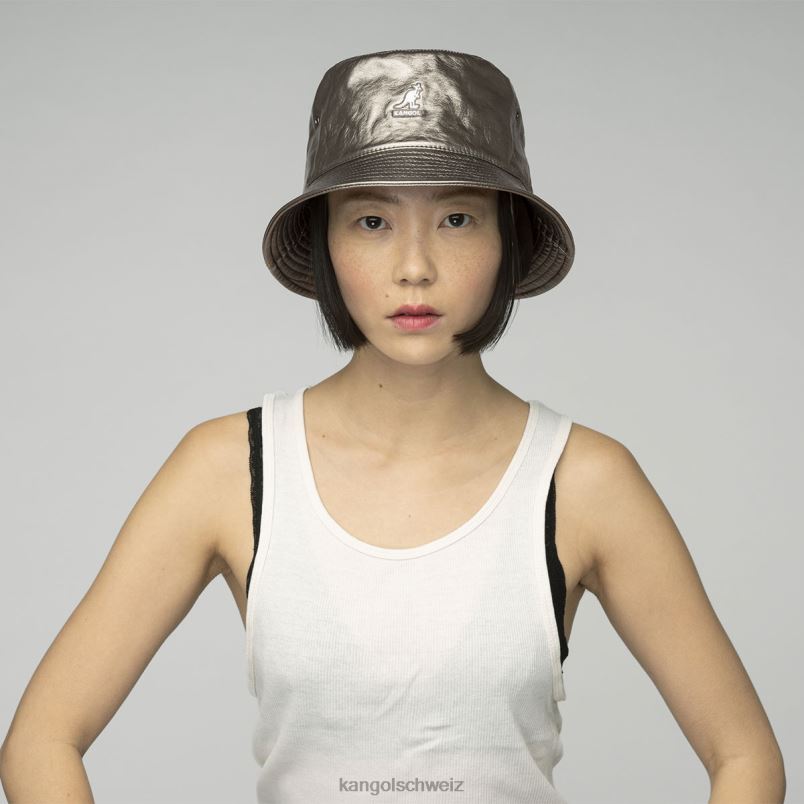 zukünftiger Eimer mit Ohrenklappen Kangol Zubehör XL4T0688 unisex Bronze-Crinkle