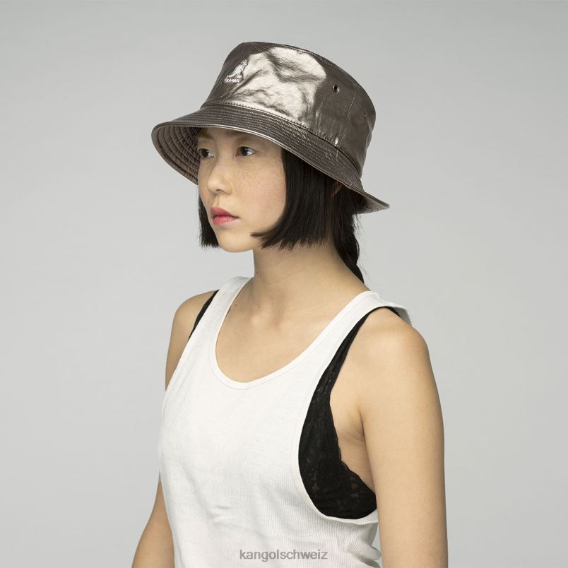 zukünftiger Eimer mit Ohrenklappen Kangol Zubehör XL4T0688 unisex Bronze-Crinkle