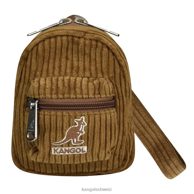 Cord-V-Mini-Beutelanhänger Kangol Zubehör XL4T01249 unisex braun