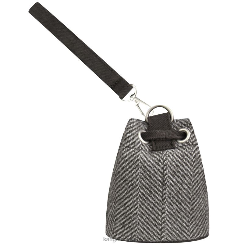 Mini-Beutelanhänger mit Fischgrätenmuster Kangol Zubehör XL4T01256 unisex grau