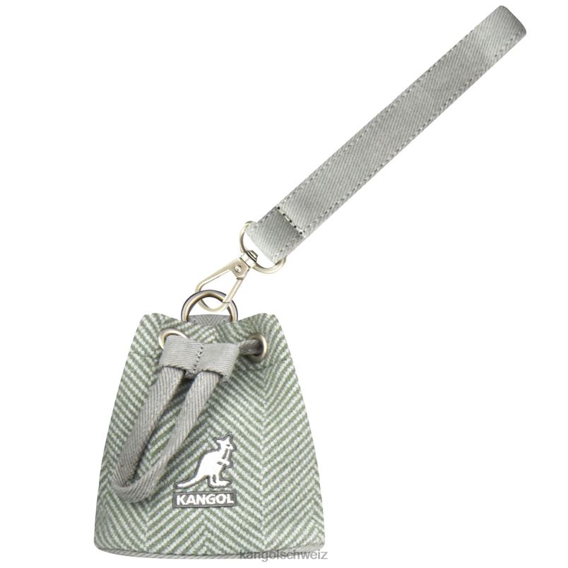 Mini-Beutelanhänger mit Fischgrätenmuster Kangol Zubehör XL4T01258 unisex Minze