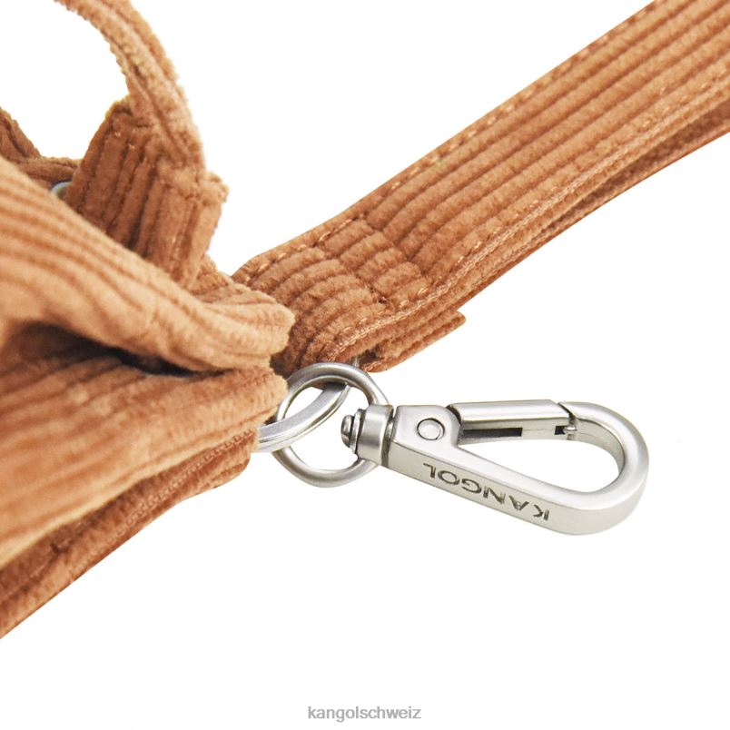 Mini-Beuteltaschen-Schlüsselanhänger aus Cord Kangol Zubehör XL4T01246 unisex braun