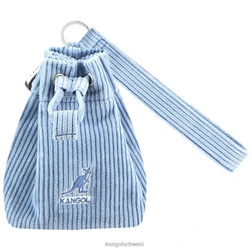 Mini-Beuteltaschen-Schlüsselanhänger aus Cord Kangol Zubehör XL4T01247 unisex Melangeblau
