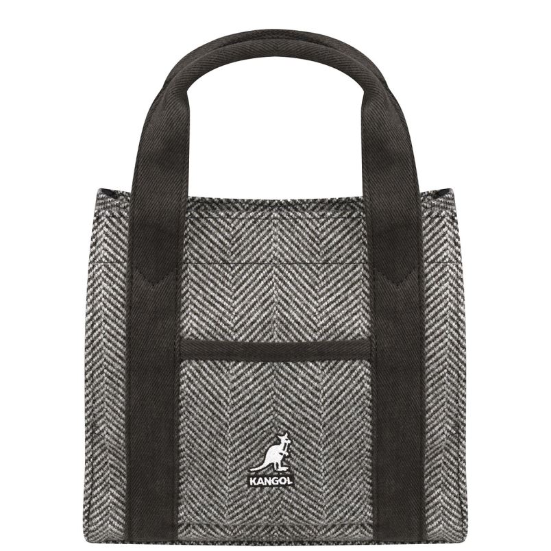 Einkaufstasche mit Fischgrätenmuster Kangol Zubehör XL4T0982 unisex grau