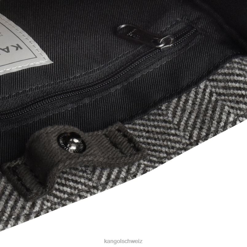 Einkaufstasche mit Fischgrätenmuster Kangol Zubehör XL4T0982 unisex grau