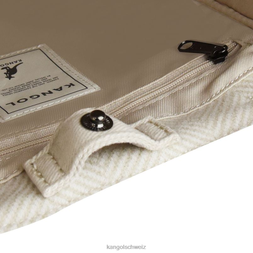 Einkaufstasche mit Fischgrätenmuster Kangol Zubehör XL4T0983 unisex Elfenbein