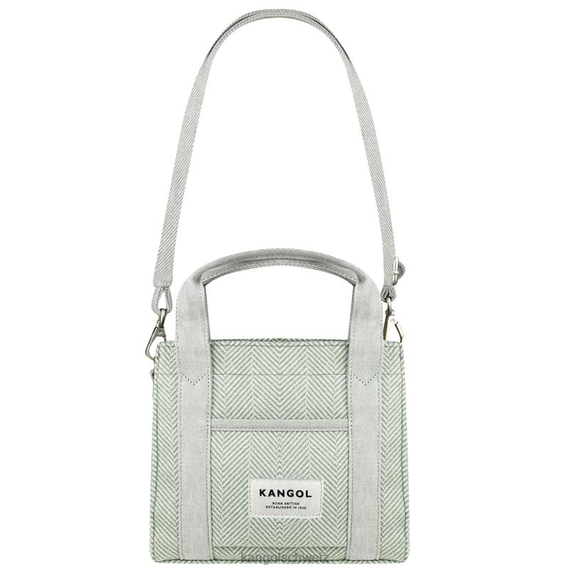 Einkaufstasche mit Fischgrätenmuster Kangol Zubehör XL4T0984 unisex Minze