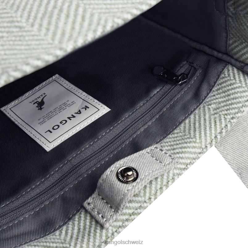 Einkaufstasche mit Fischgrätenmuster Kangol Zubehör XL4T0984 unisex Minze