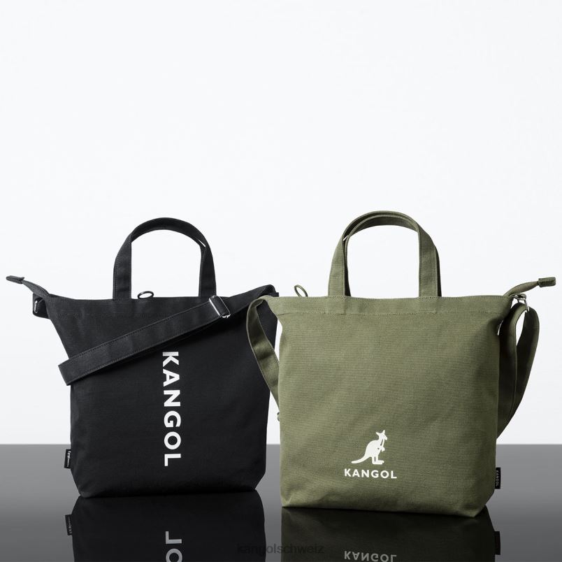 Umweltfreundliche mittelgroße Zippi-Tragetasche Kangol Zubehör XL4T0935 unisex Schwarz